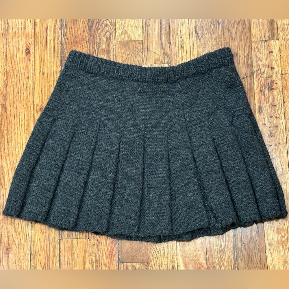 Alpaca Wool Hand Knit Skirt - Size 4